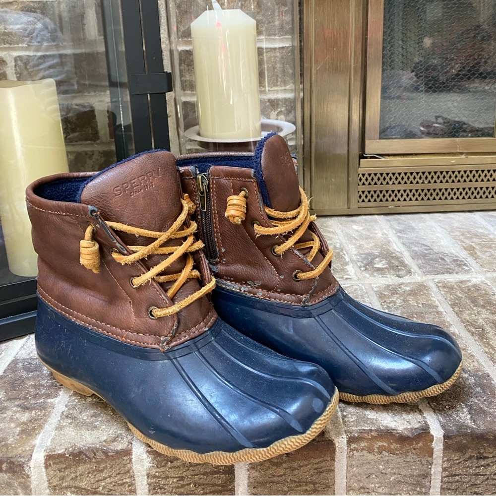 SPERRY Boots Saltwater Boot Navy Waterproof Rubber Boot